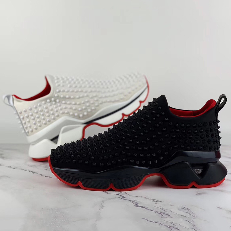 Christian Louboutin Spike-embellished Neoprene Sock Trainers - DopestKickz