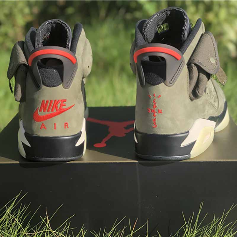 Jordan Travis Scott X Air Jordan 6 Medium Olive Cactus Jack - DopestKickz
