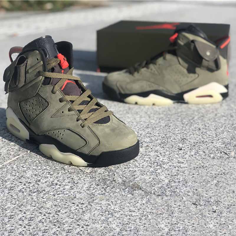 Jordan Travis Scott X Air Jordan 6 Medium Olive Cactus Jack - DopestKickz