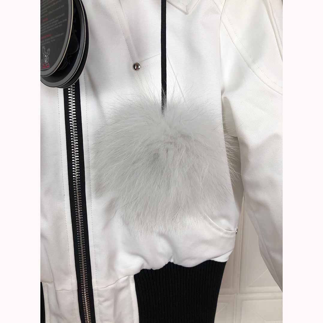 Moose Knuckles White Down Jacket  - DopestKickz