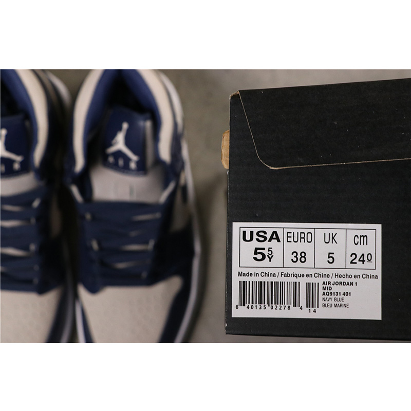 Jordan AJ1 Mid Top WMNS Navy Blue - DopestKickz
