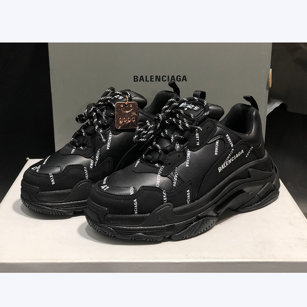 Balenciaga Allover Logo Triple S Sneaker  - DopestKickz
