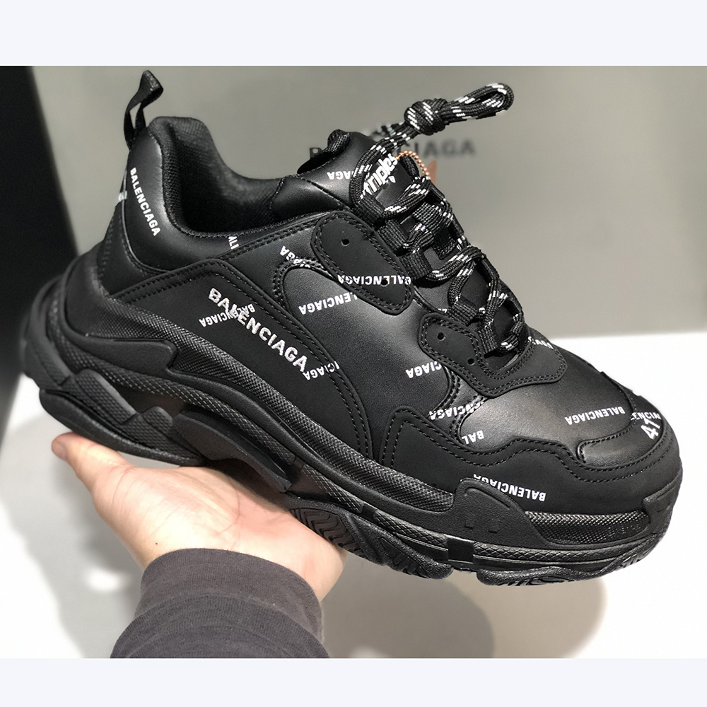 Balenciaga Allover Logo Triple S Sneaker  - DopestKickz