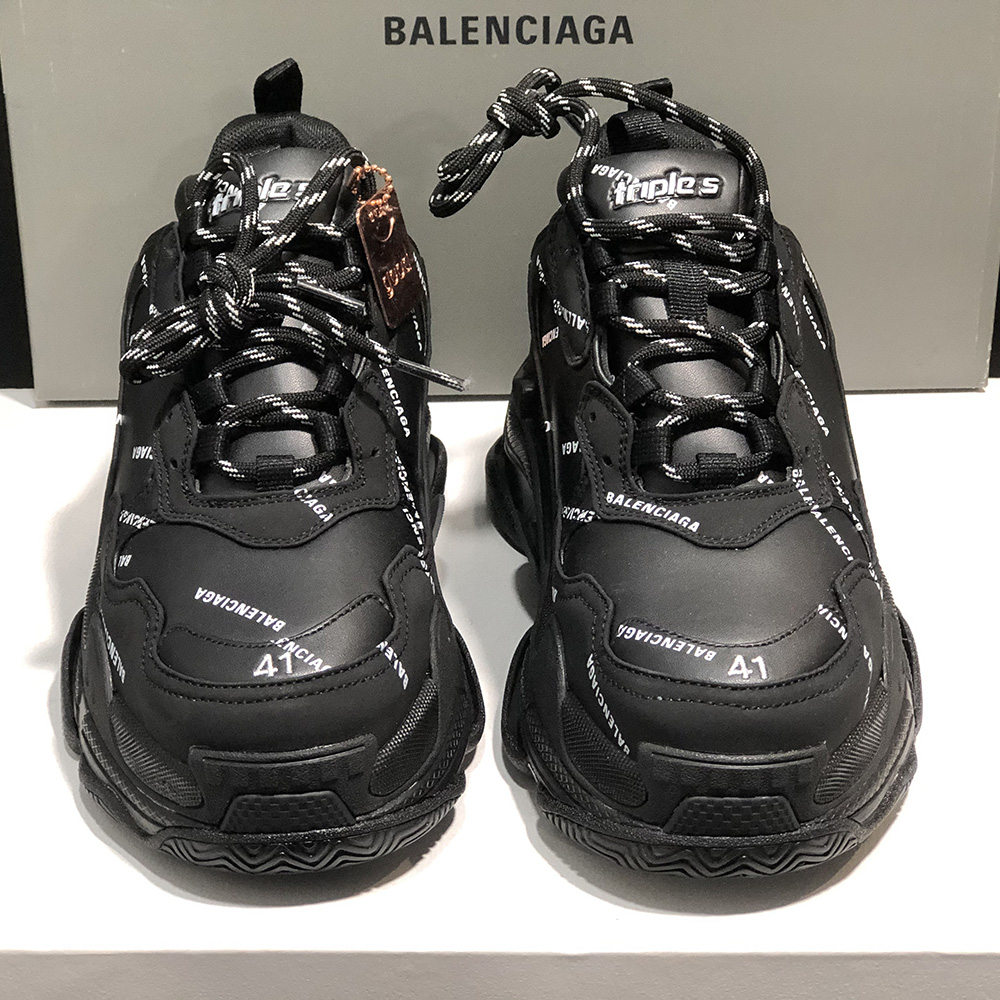 Balenciaga Allover Logo Triple S Sneaker  - DopestKickz