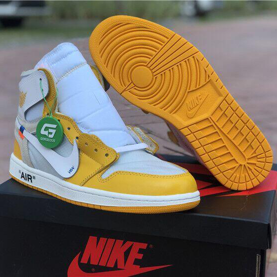 Off-White™ X Air Jordan 1 "Canary Yellow" - DopestKickz
