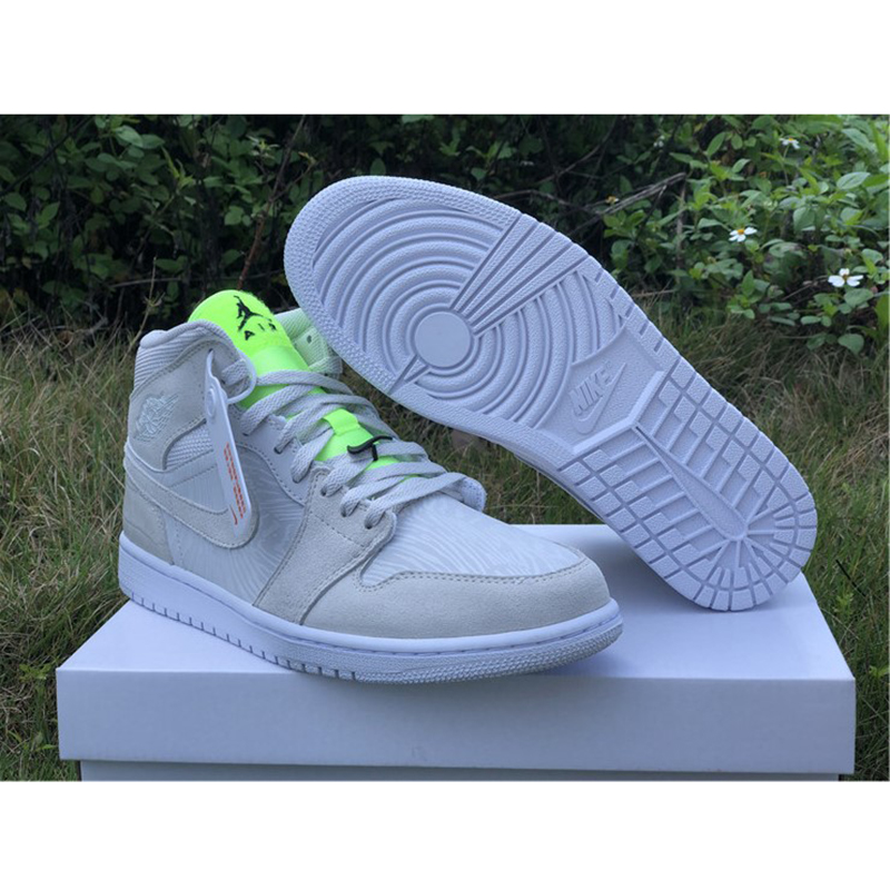 Jordan AJ1 Mid White Volt  - DopestKickz