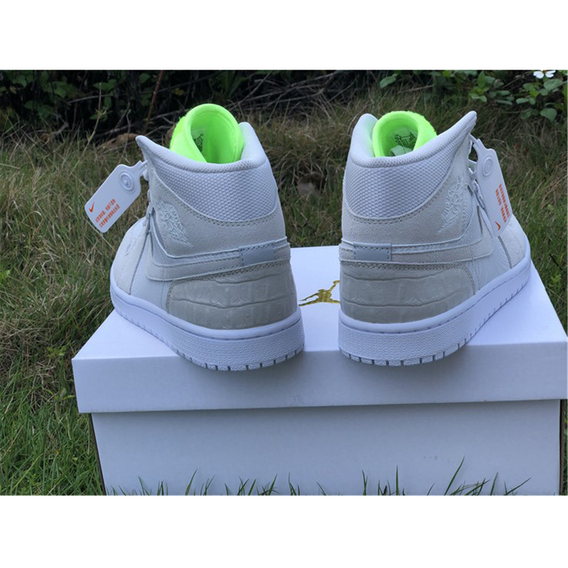Jordan AJ1 Mid White Volt  - DopestKickz