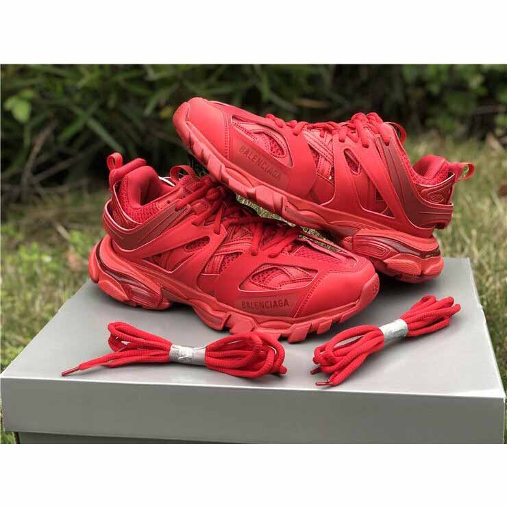Balenciaga Women Track Sneaker In Red - DopestKickz