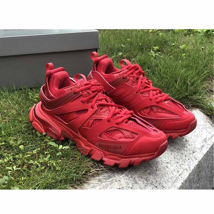 Balenciaga Women Track Sneaker In Red - DopestKickz