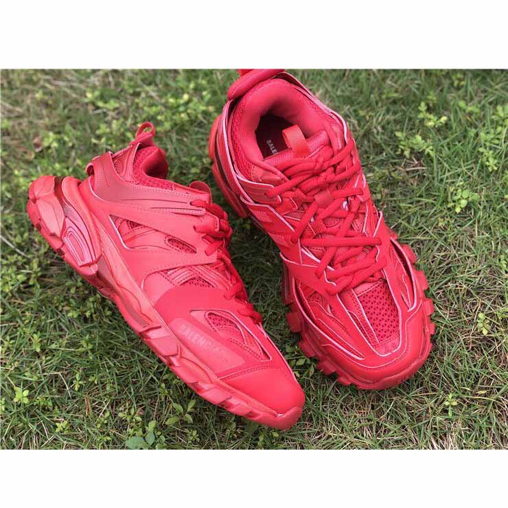 Balenciaga Women Track Sneaker In Red - DopestKickz