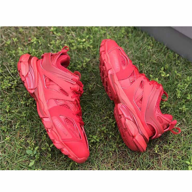 Balenciaga Women Track Sneaker In Red - DopestKickz
