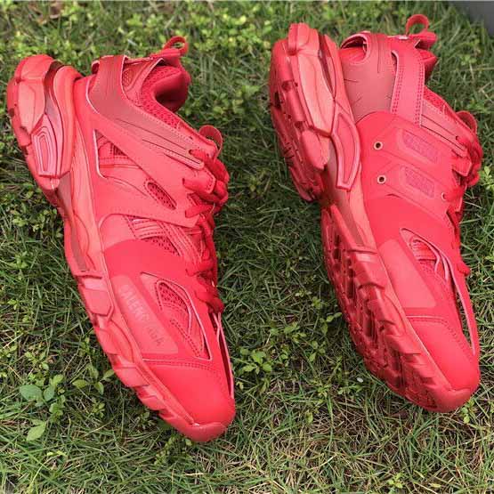 Balenciaga Women Track Sneaker In Red - DopestKickz
