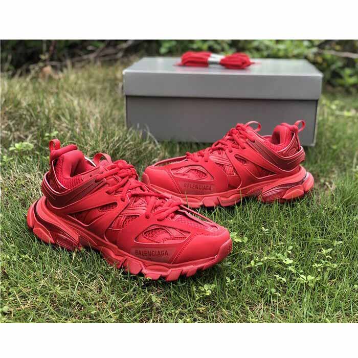 Balenciaga Women Track Sneaker In Red - DopestKickz