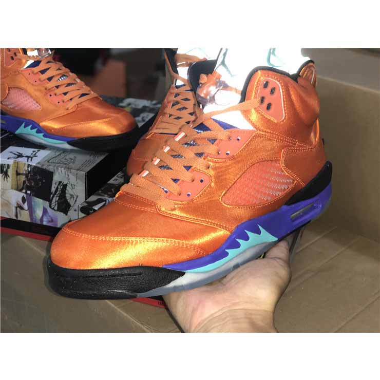 Air Jordan 5 Retro Orange Purple Green - DopestKickz