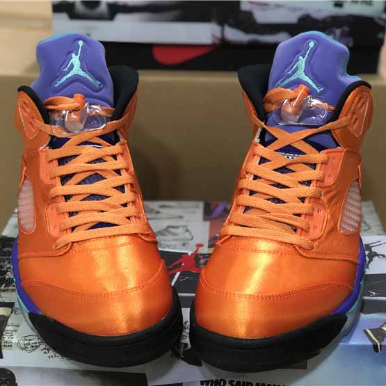 Air Jordan 5 Retro Orange Purple Green - DopestKickz