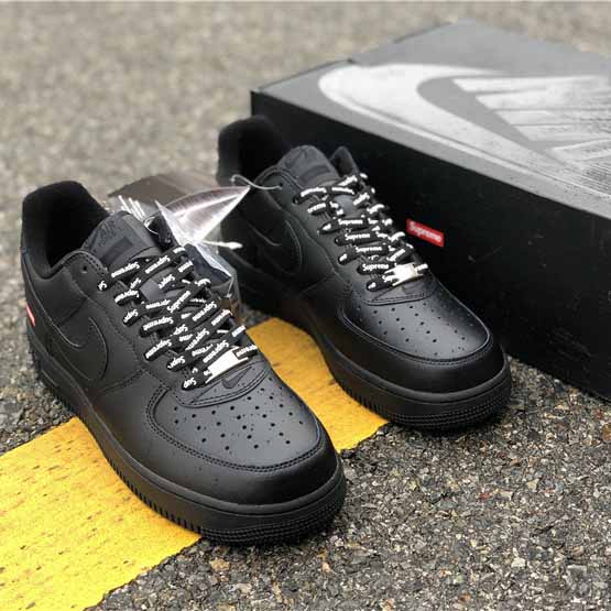 Nike X Supreme Air Force 1 Black - DopestKickz