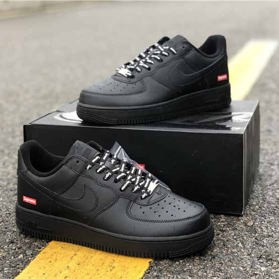 Nike X Supreme Air Force 1 Black - DopestKickz