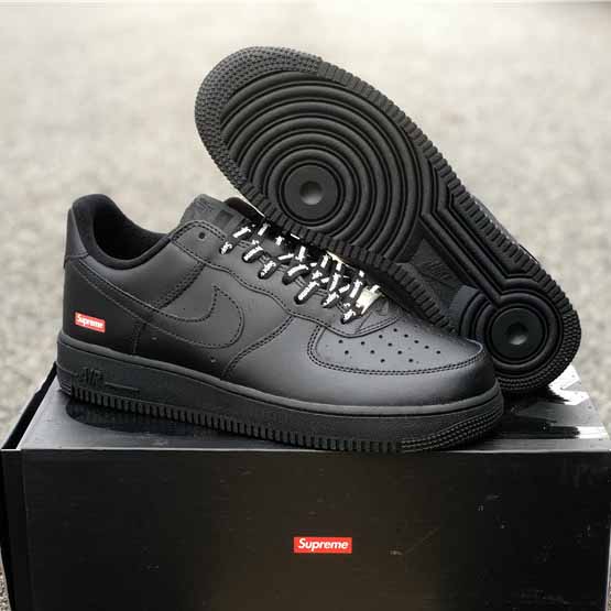 Nike X Supreme Air Force 1 Black - DopestKickz