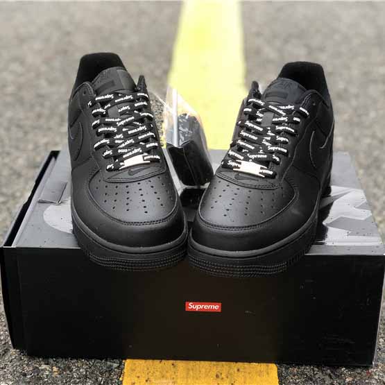 Nike X Supreme Air Force 1 Black - DopestKickz
