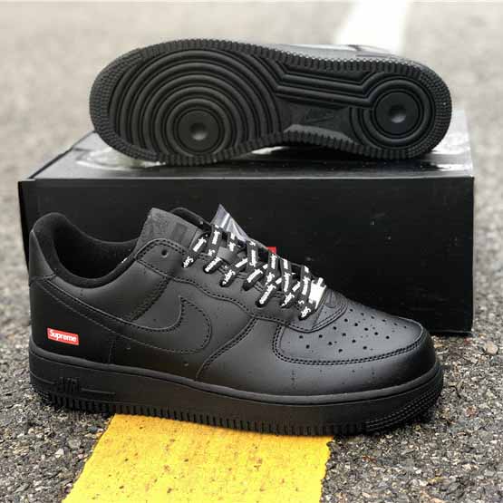 Nike X Supreme Air Force 1 Black - DopestKickz