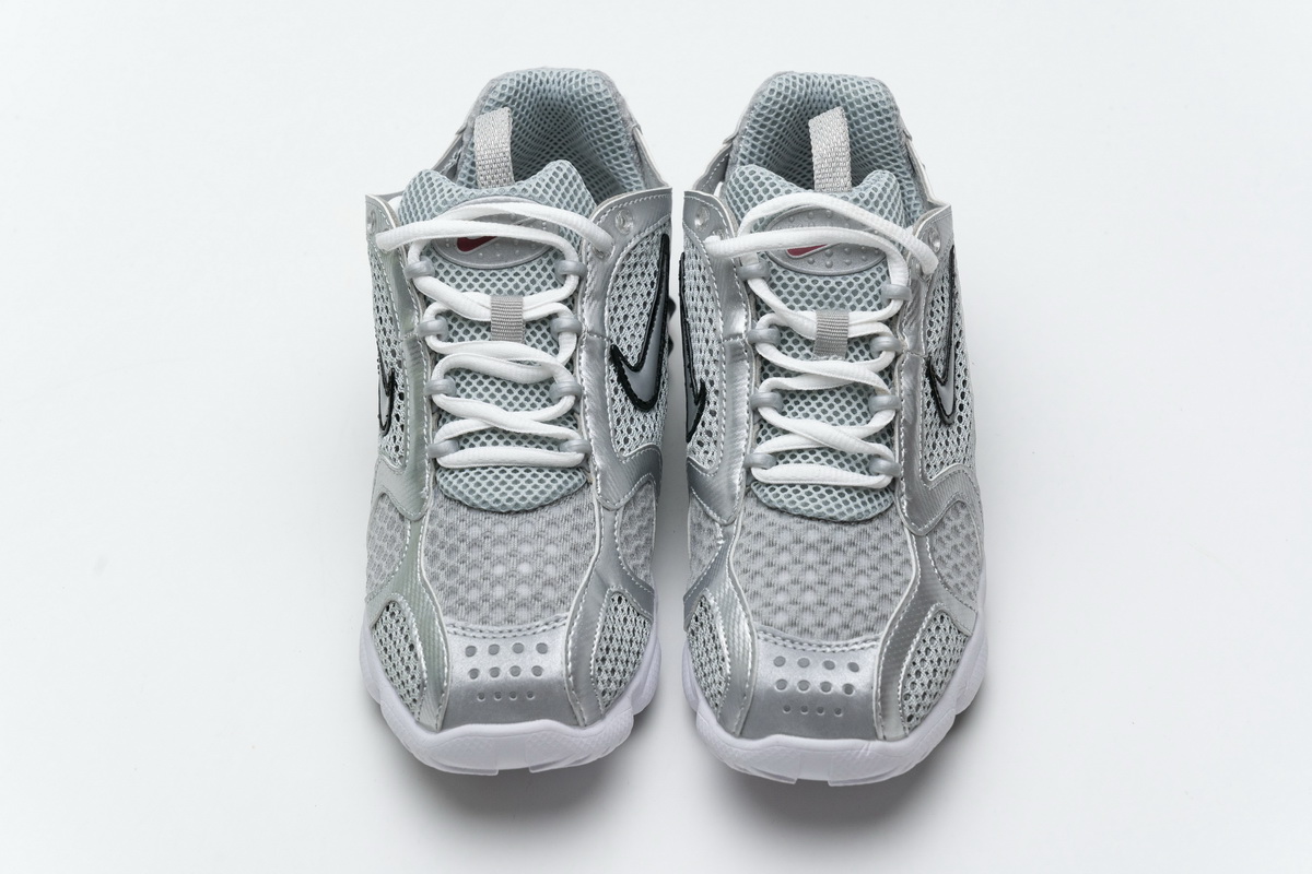 Stussy X Nike Air Zoom Spiridon Caged 2 Metallic Silver - DopestKickz