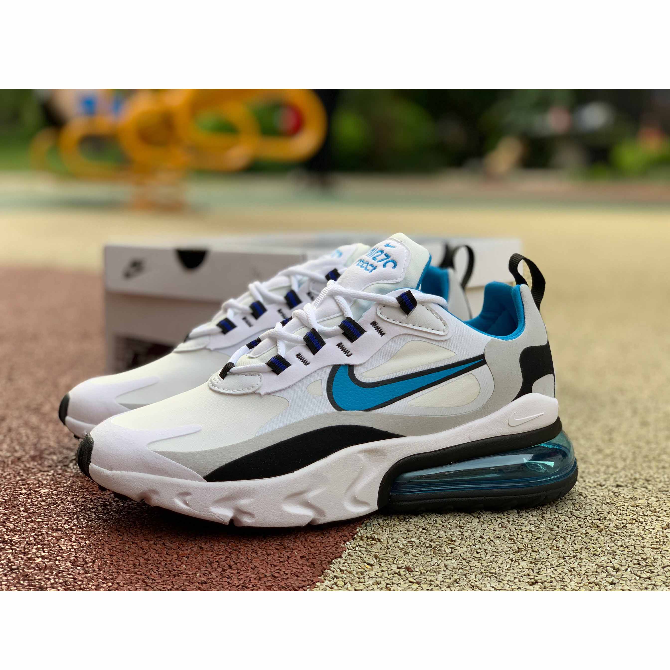 Nike Air Max 270 React HIghlighted In Sky Blue - DopestKickz