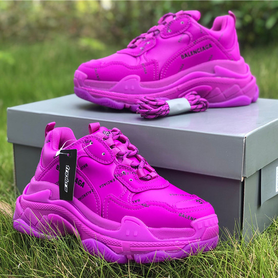 Balenciaga Allover Logo Triple S Sneaker - DopestKickz