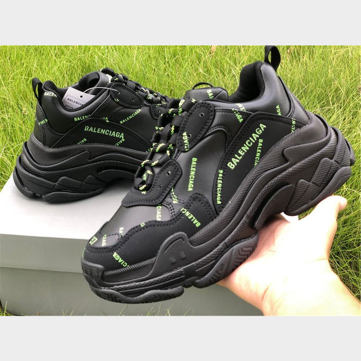 Balenciaga Allover Logo Triple S Sneaker - DopestKickz