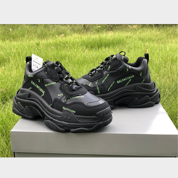 Balenciaga Allover Logo Triple S Sneaker - DopestKickz