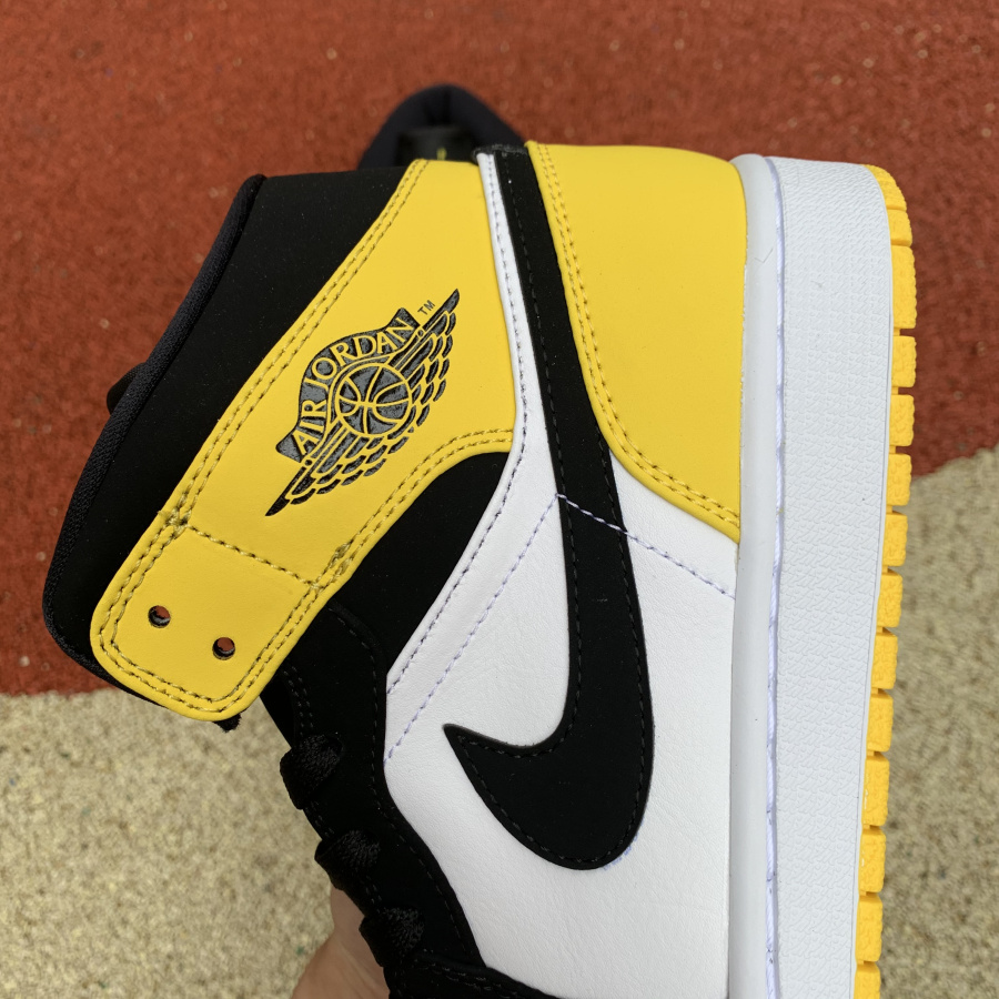 Jordan 1 Mid Yellow Toe Footasylum  - DopestKickz