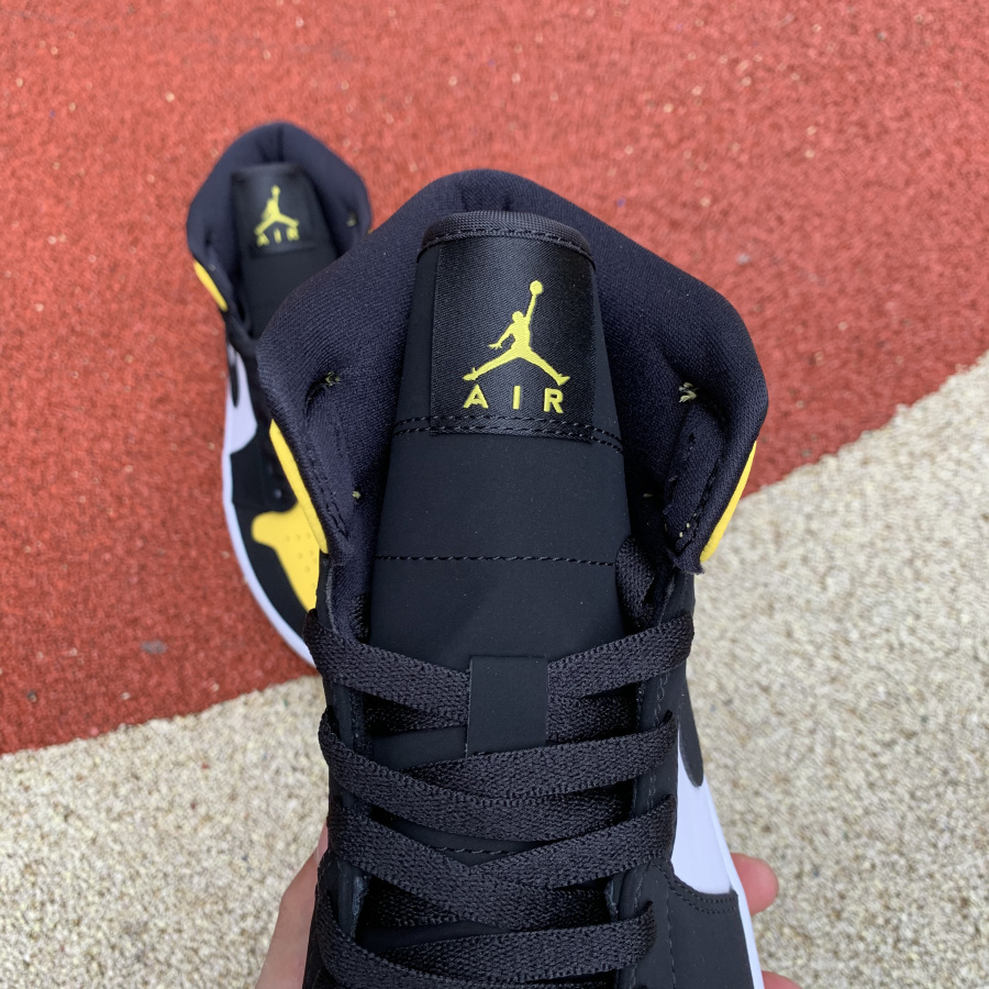 Jordan 1 Mid Yellow Toe Footasylum  - DopestKickz