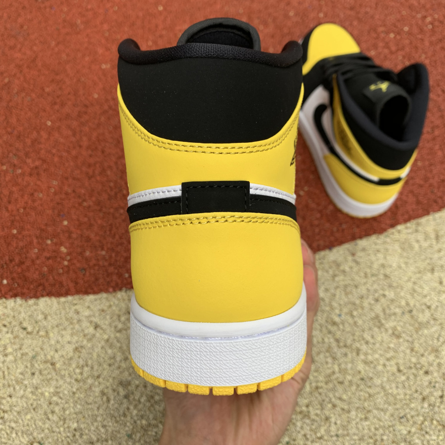 Jordan 1 Mid Yellow Toe Footasylum  - DopestKickz