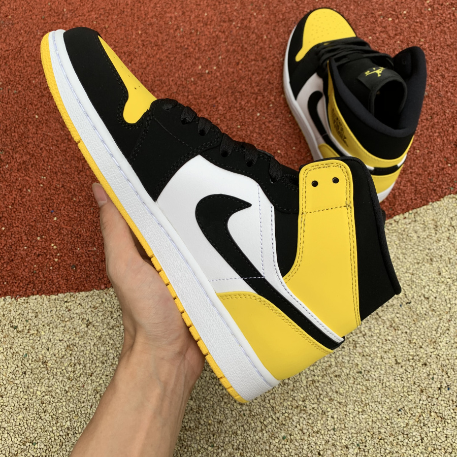 Jordan 1 Mid Yellow Toe Footasylum  - DopestKickz