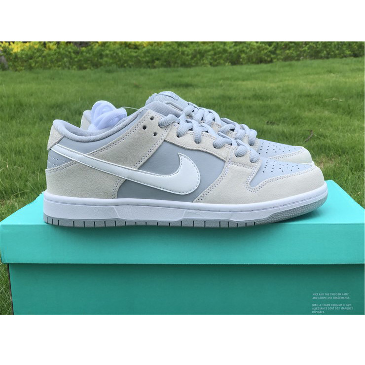 Nike Sb Dunk Low Trd White Summit Wolf Grey AR0778-110 - DopestKickz