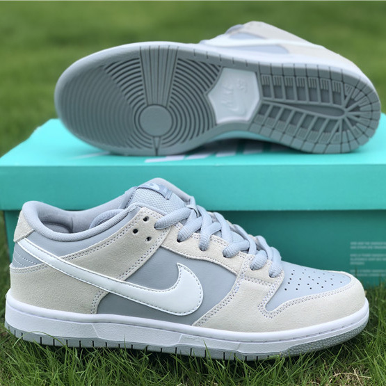Nike Sb Dunk Low Trd White Summit Wolf Grey AR0778-110 - DopestKickz