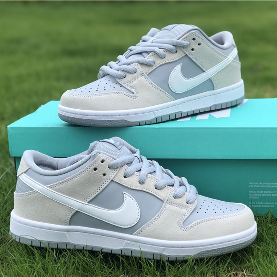Nike Sb Dunk Low Trd White Summit Wolf Grey AR0778-110 - DopestKickz
