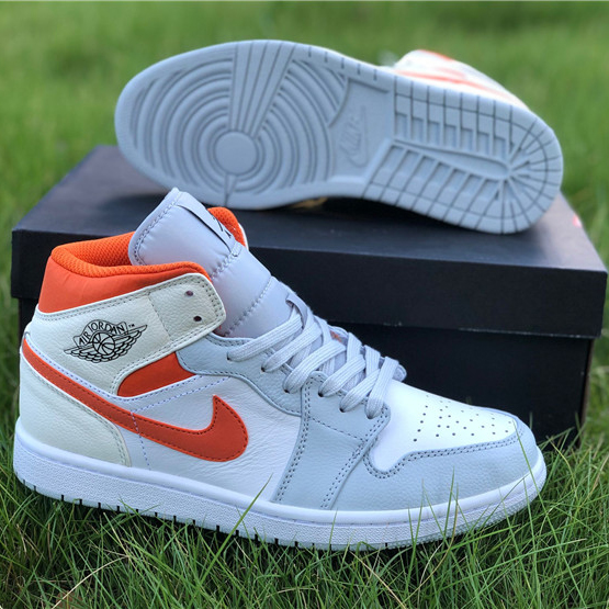 Jordan AJ1 Mid Starfish Orange Platinum CW7591-100 - DopestKickz