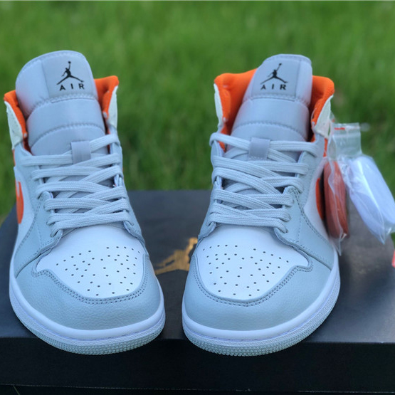 Jordan AJ1 Mid Starfish Orange Platinum CW7591-100 - DopestKickz