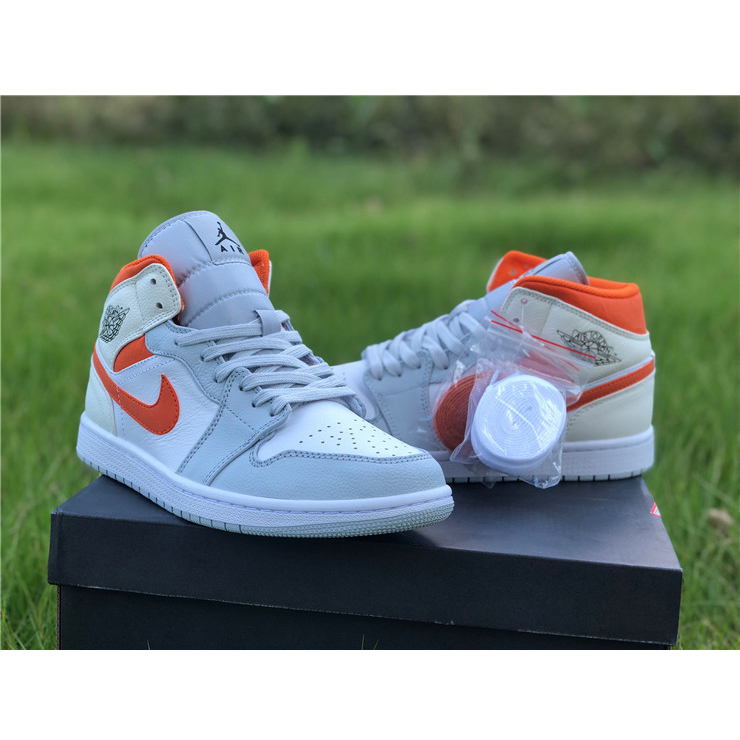 Jordan AJ1 Mid Starfish Orange Platinum CW7591-100 - DopestKickz