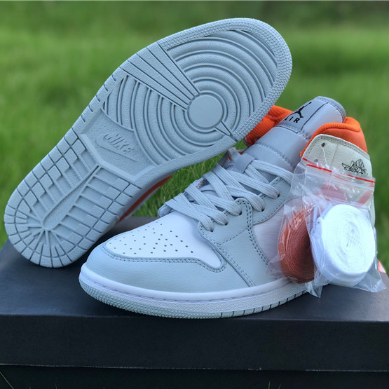 Jordan AJ1 Mid Starfish Orange Platinum CW7591-100 - DopestKickz