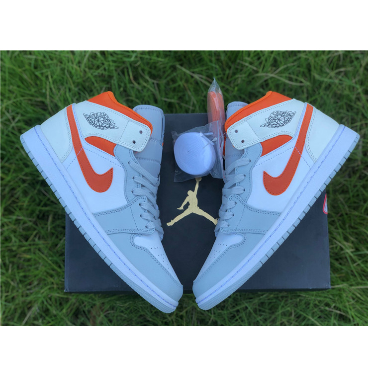 Jordan AJ1 Mid Starfish Orange Platinum CW7591-100 - DopestKickz