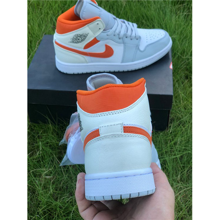 Jordan AJ1 Mid Starfish Orange Platinum CW7591-100 - DopestKickz