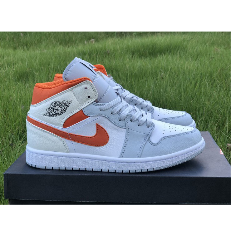 Jordan AJ1 Mid Starfish Orange Platinum CW7591-100 - DopestKickz