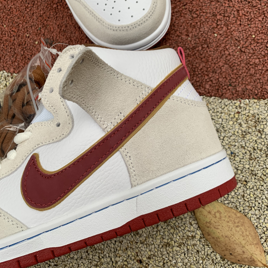Nike SB Dunk High Sail Team Crimson CV9499-100 - DopestKickz