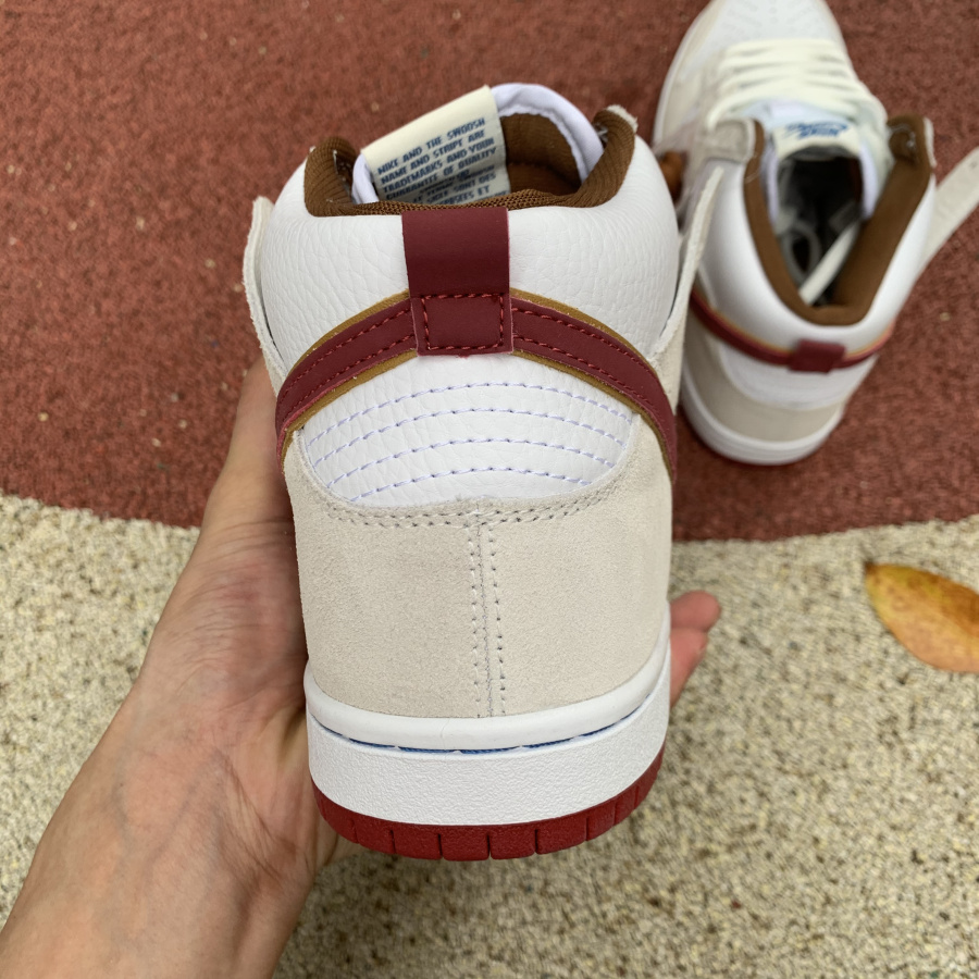 Nike SB Dunk High Sail Team Crimson CV9499-100 - DopestKickz