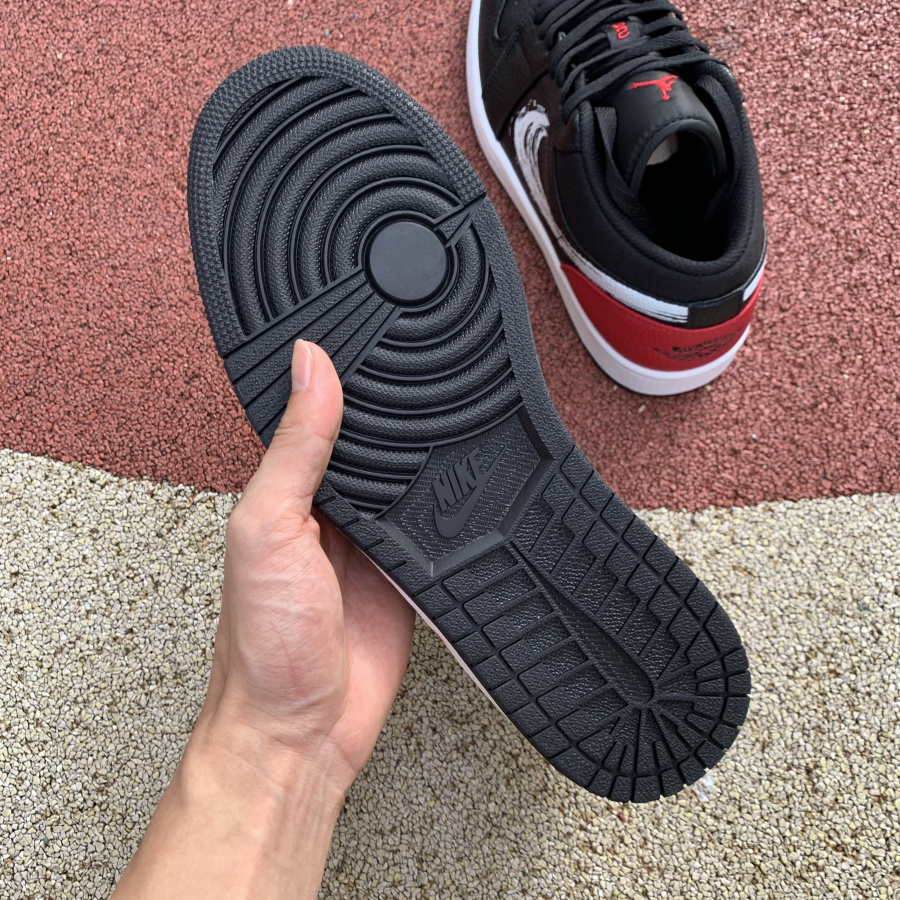 Jordan AJ1 Low Brushstroke DA4659-001 - DopestKickz