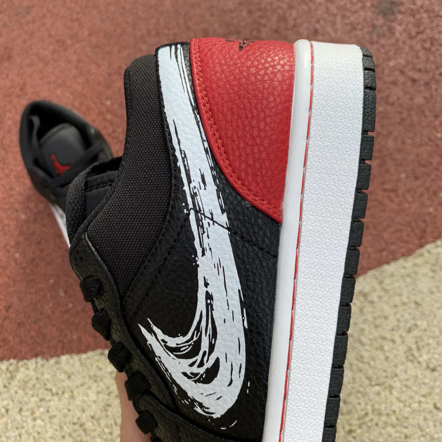Jordan AJ1 Low Brushstroke DA4659-001 - DopestKickz