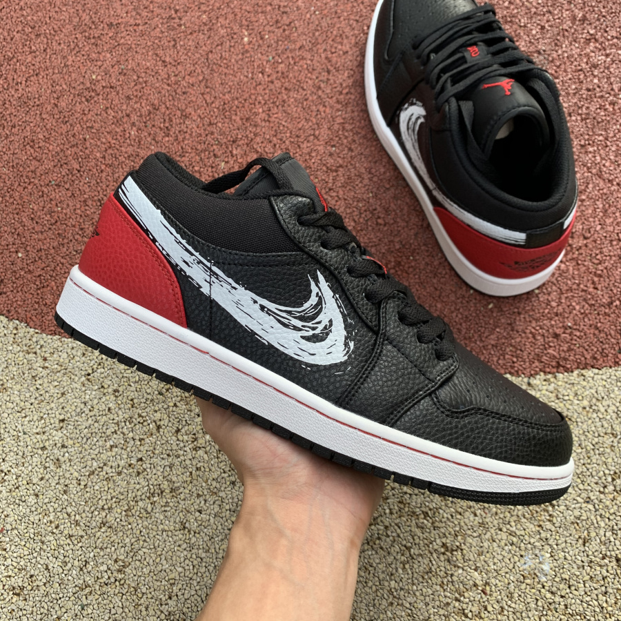 Jordan AJ1 Low Brushstroke DA4659-001 - DopestKickz