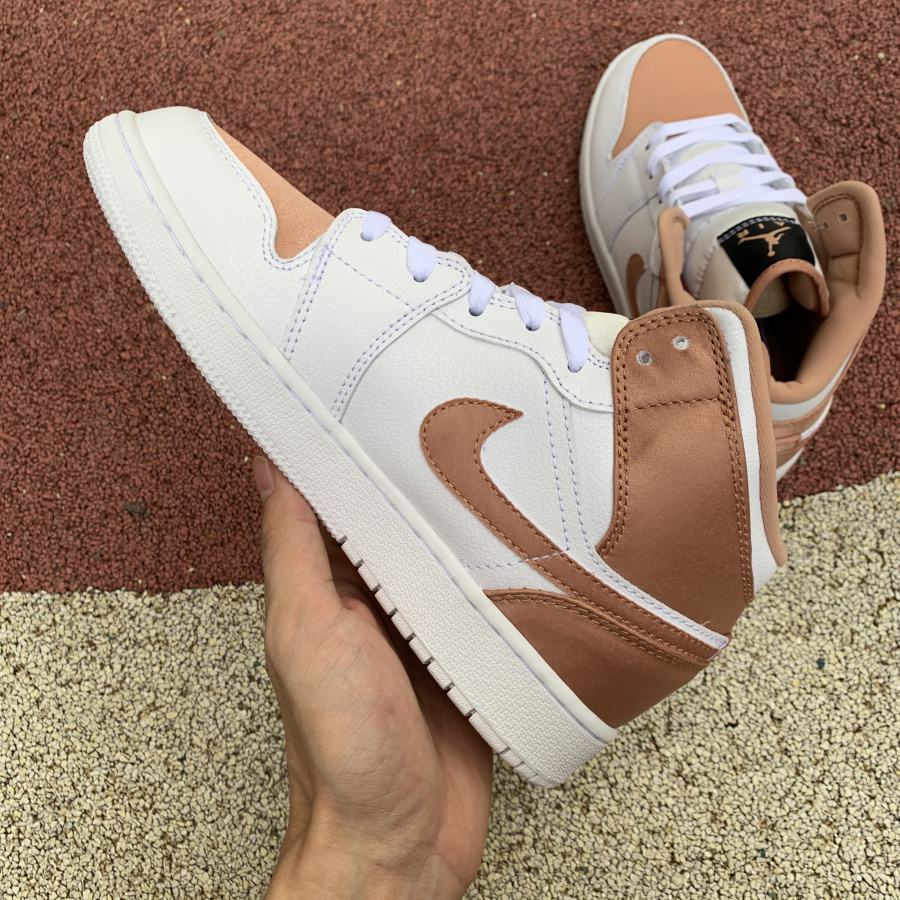 Jordan Nike AJ1 Mid "Rose Gold" 555112-190 - DopestKickz