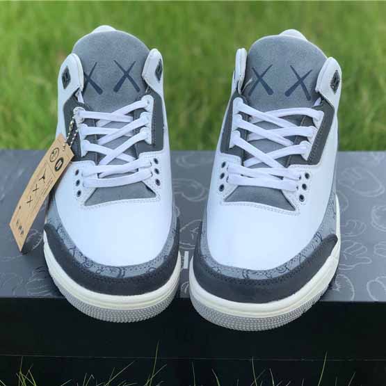 Jordan Kwas X AJ3 Fresh Water White/Light Grey Sneakers - DopestKickz